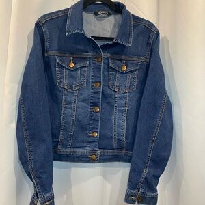 Blue Denim Jacket with Button Details